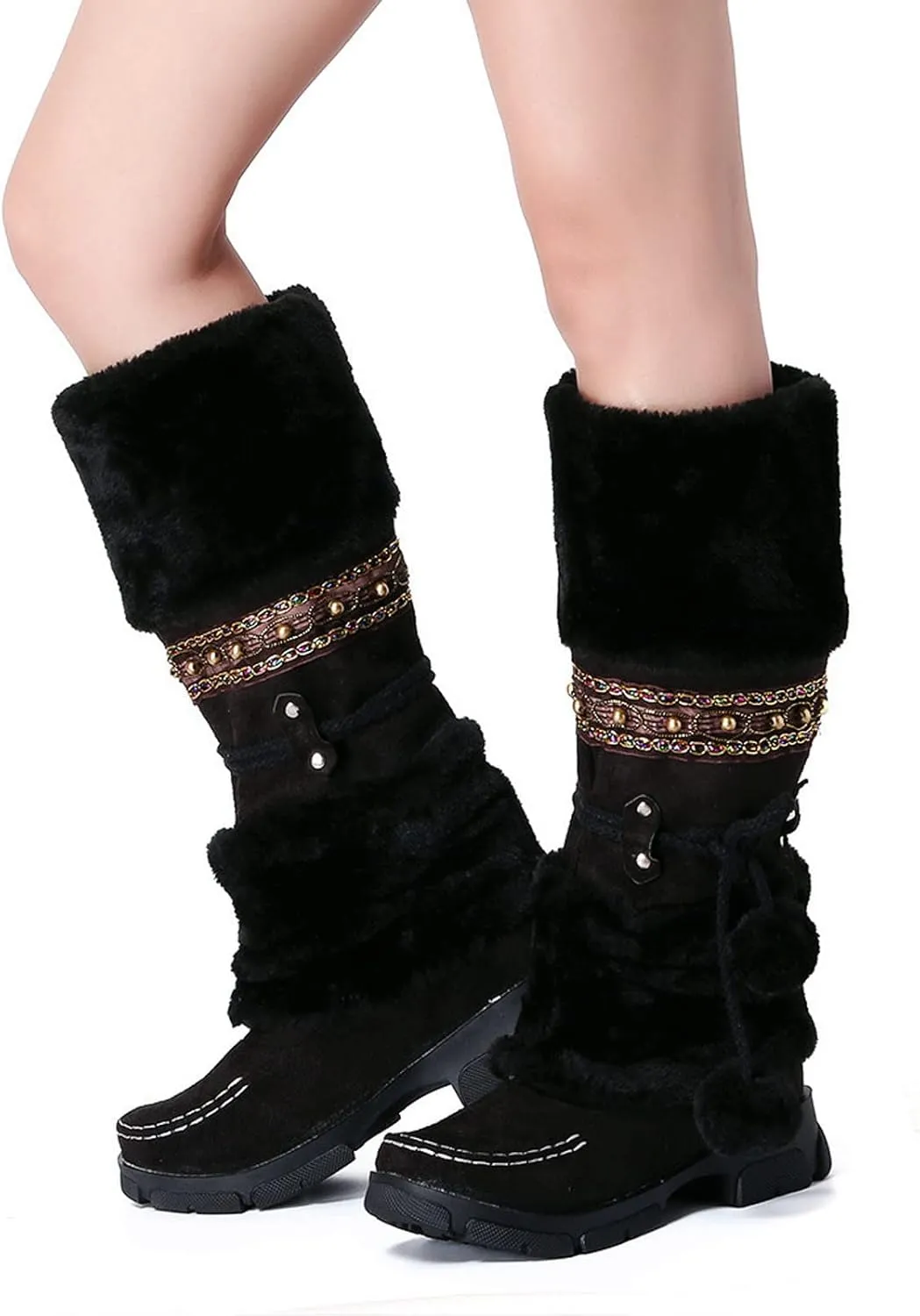 Womens Winter Boots Waterproof Insulated Wide Width Womens Waterproof Winter Boots Ankle Zip Snow Boots Womens Size 6 Warm Winter Boots for Women Waterproof Snow Boots Wide Waterproof