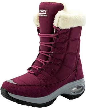Women's Winter Boots Wide Width Leather Ankle Boots for Women Low Heel for Winter Womens Boots Winter Snow Shoes for Women Snow Boots Women Wide of Today