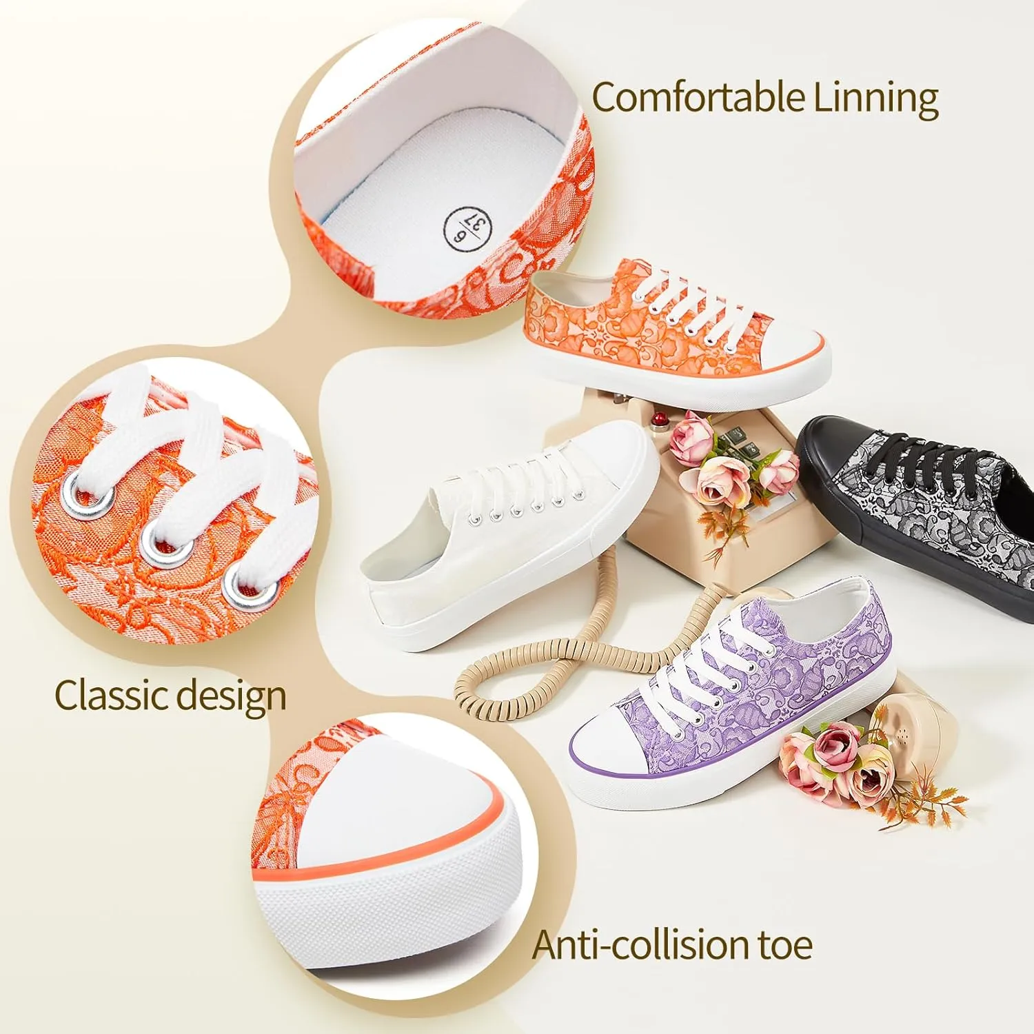 yageyan Womens White Tennis Shoes Low top Canvas Sneakers Women Fashion Shoes for Walking Casual Canvas Comfortable