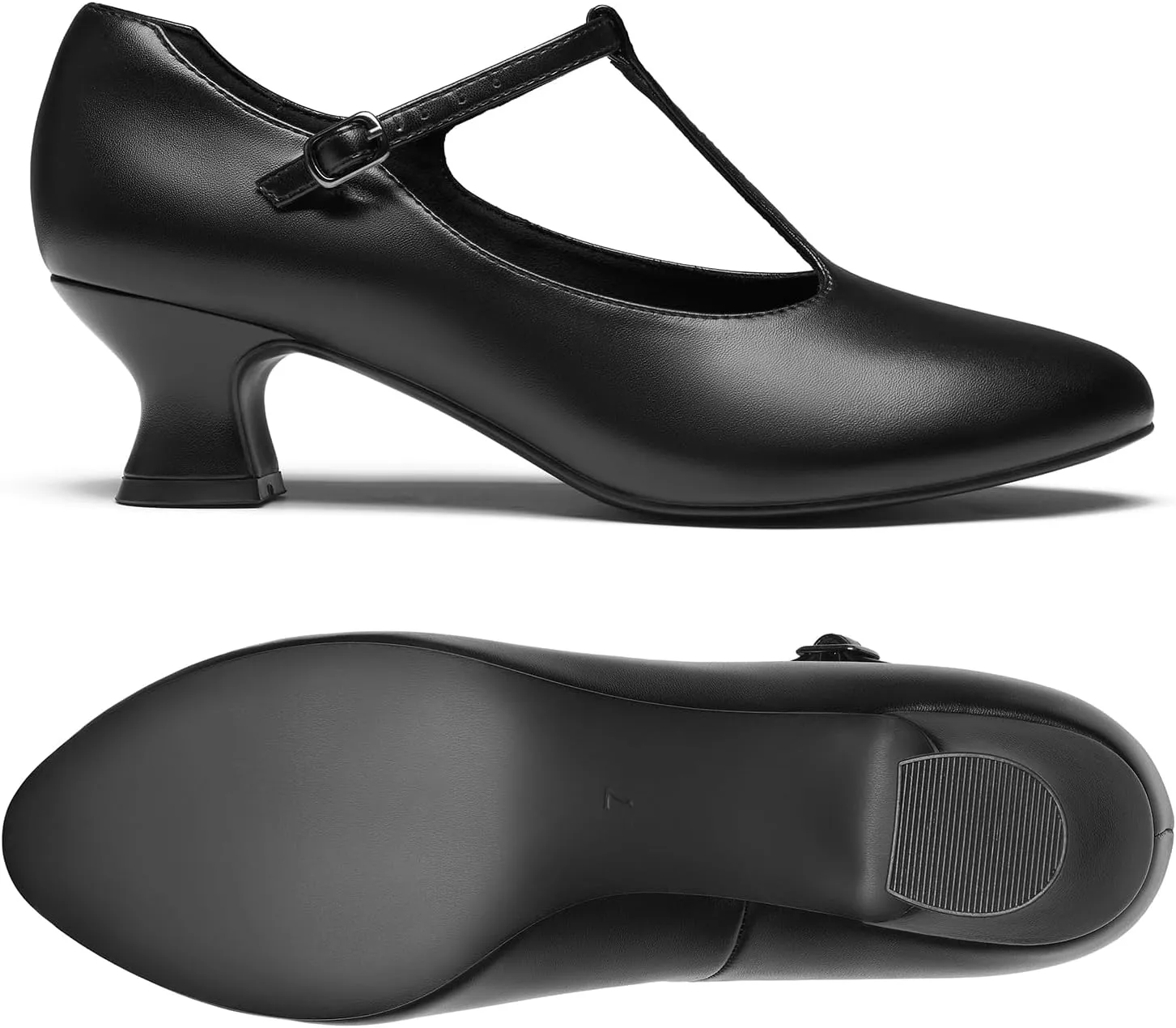 YESSA T-Strap Character Shoes for Women Dance Shoes 1920s Shoes for Ballroom Latin Salsa Folklorico Flamenco Tango Swing 2"/2.5"