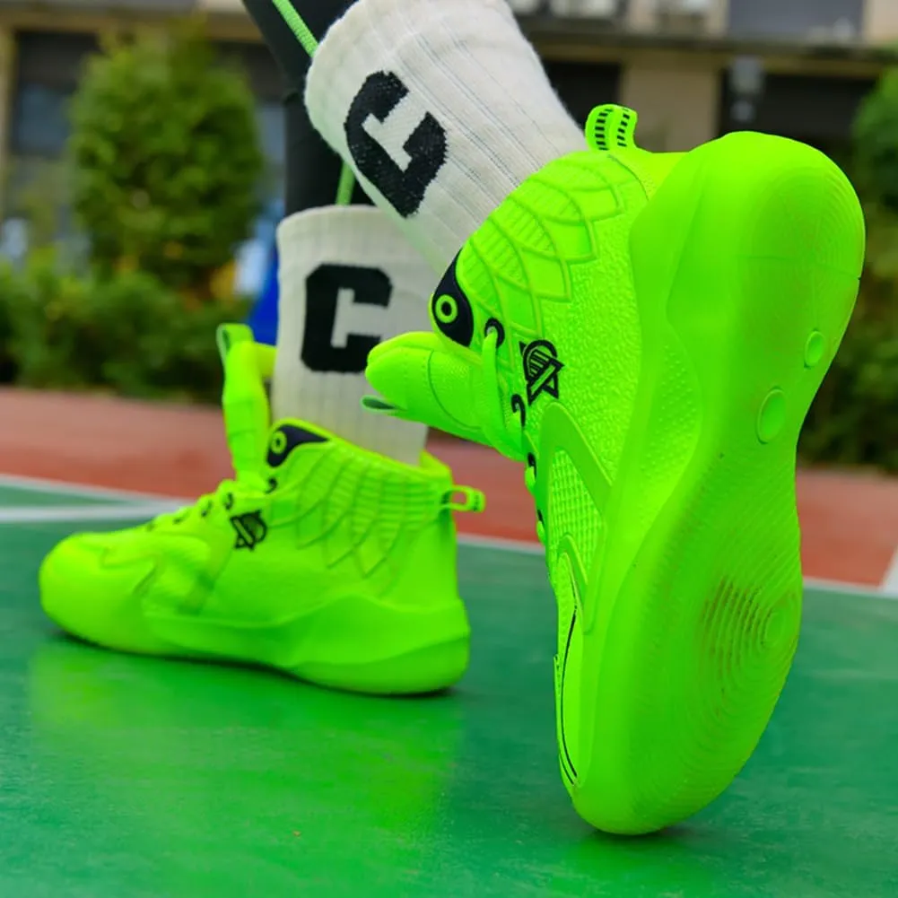 Youth Basketball Shoes, Student Sports Shoes, Breathable, Anti Slip, Shock-Absorbing, Unisex