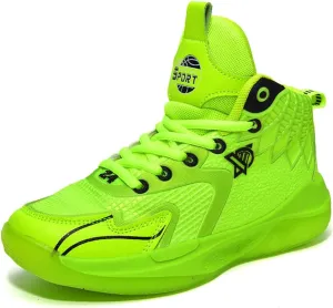 Youth Basketball Shoes, Student Sports Shoes, Breathable, Anti Slip, Shock-Absorbing, Unisex