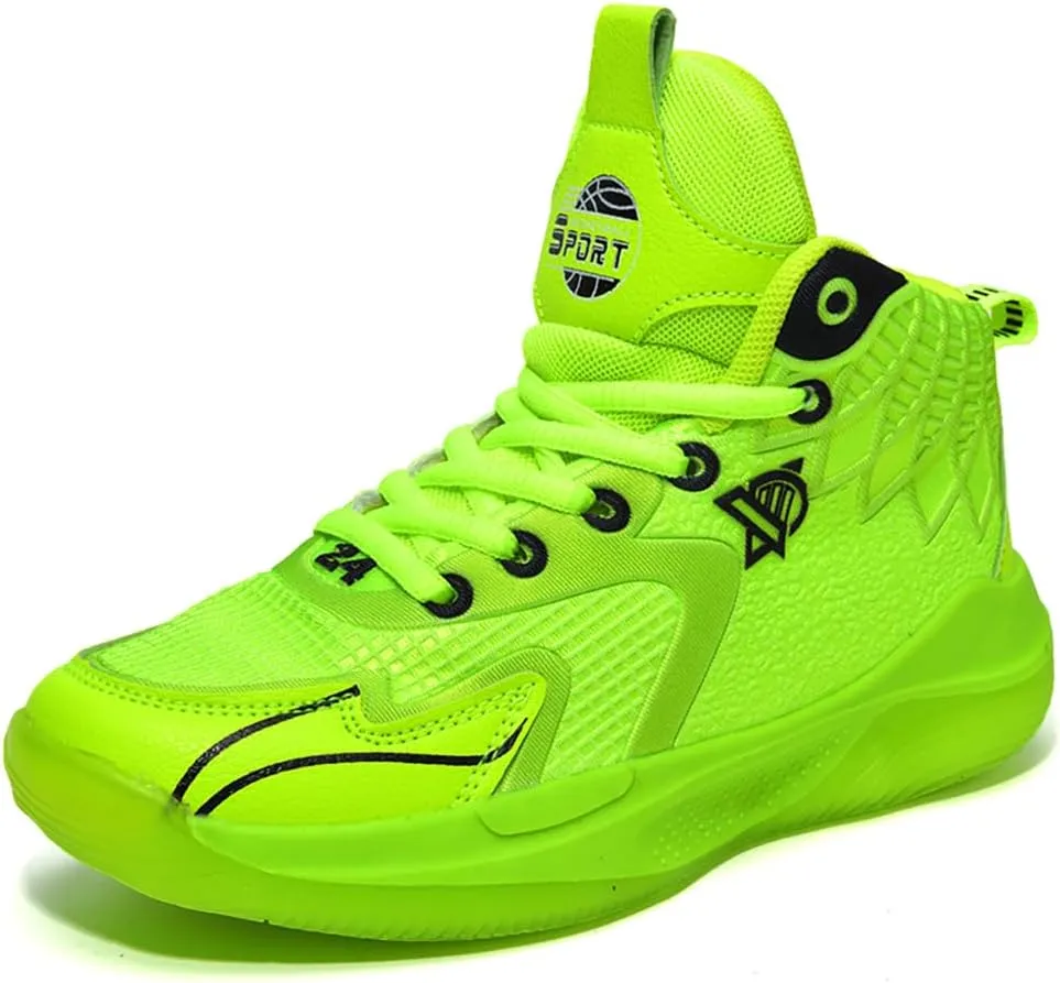 Youth Basketball Shoes, Student Sports Shoes, Breathable, Anti Slip, Shock-Absorbing, Unisex