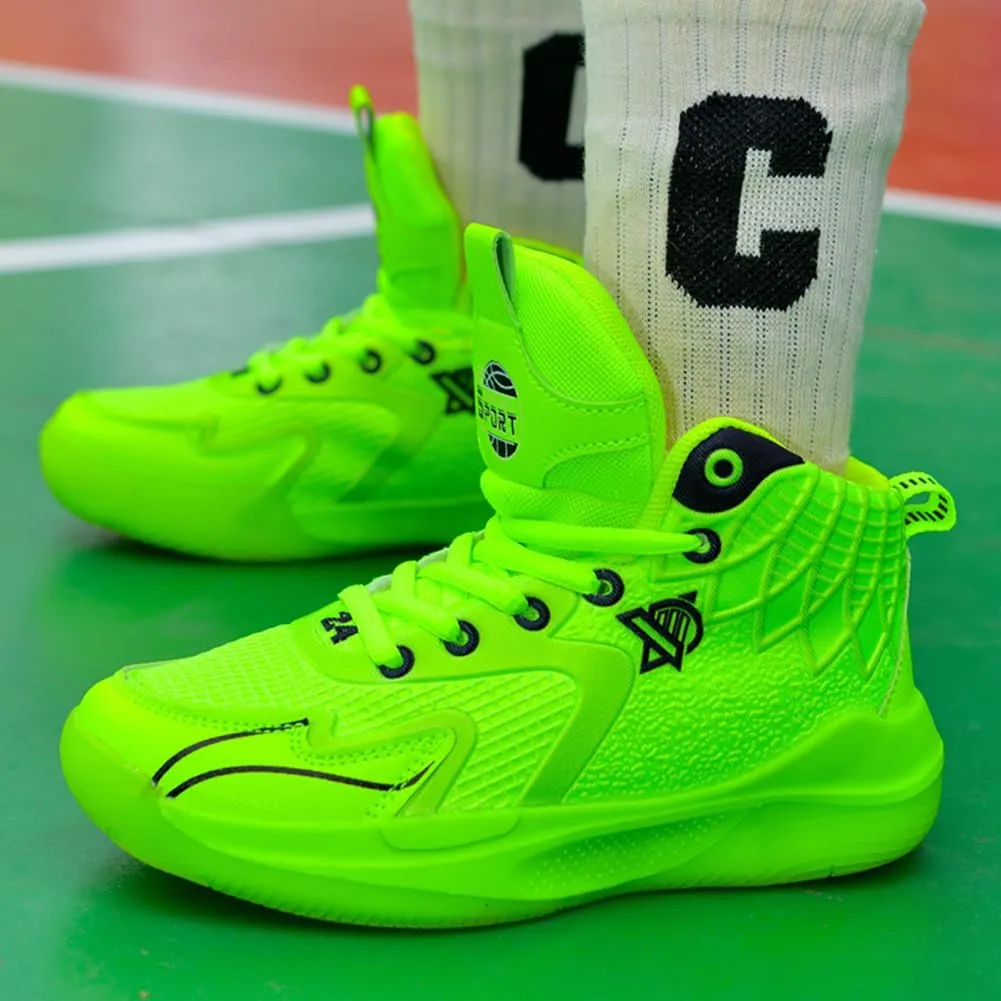 Youth Basketball Shoes, Student Sports Shoes, Breathable, Anti Slip, Shock-Absorbing, Unisex