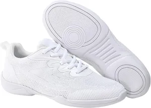 Youth Cheer Shoes Girls White Dance Athletic Training Breathable Fabric Lightweight Competition Sport Sneakers