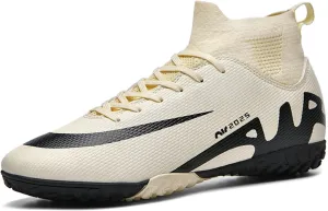 Youth Football Cleats Professional, Soccer Cleats Lightweight Lace Up, Shock Resistant Training Ground Baseball Turf Shoes