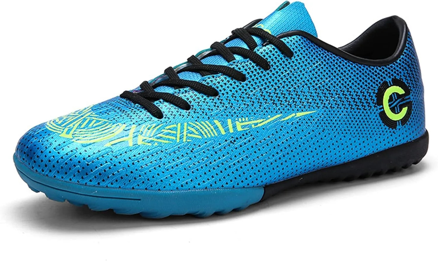 Youth Football Cleats,Comfortable Breathable TF Indoor Soccer Shoes Mens,Lace-Up Lightweight Non-Slip Soccer Cleats Boys,for Competition/Training