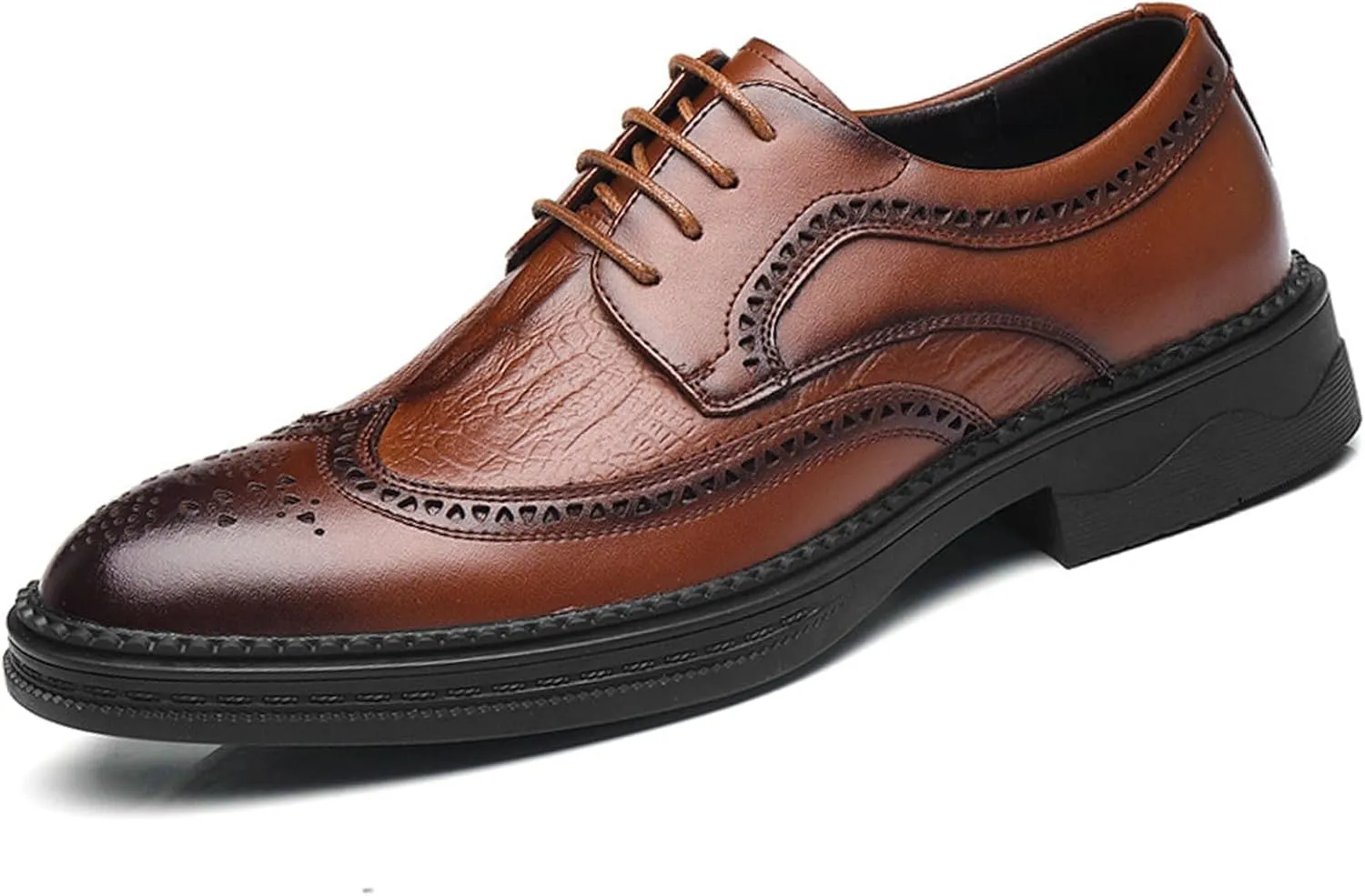 YZABEL Leather Men's Loafers Luxury Formal Men's Casual Shoes Slip on Pointed Toe Dress Shoes for Men Formal Shoes Men Classic Patent Leather Shoes for Men