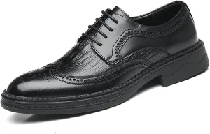 YZABEL Leather Men's Loafers Luxury Formal Men's Casual Shoes Slip on Pointed Toe Dress Shoes for Men Formal Shoes Men Classic Patent Leather Shoes for Men